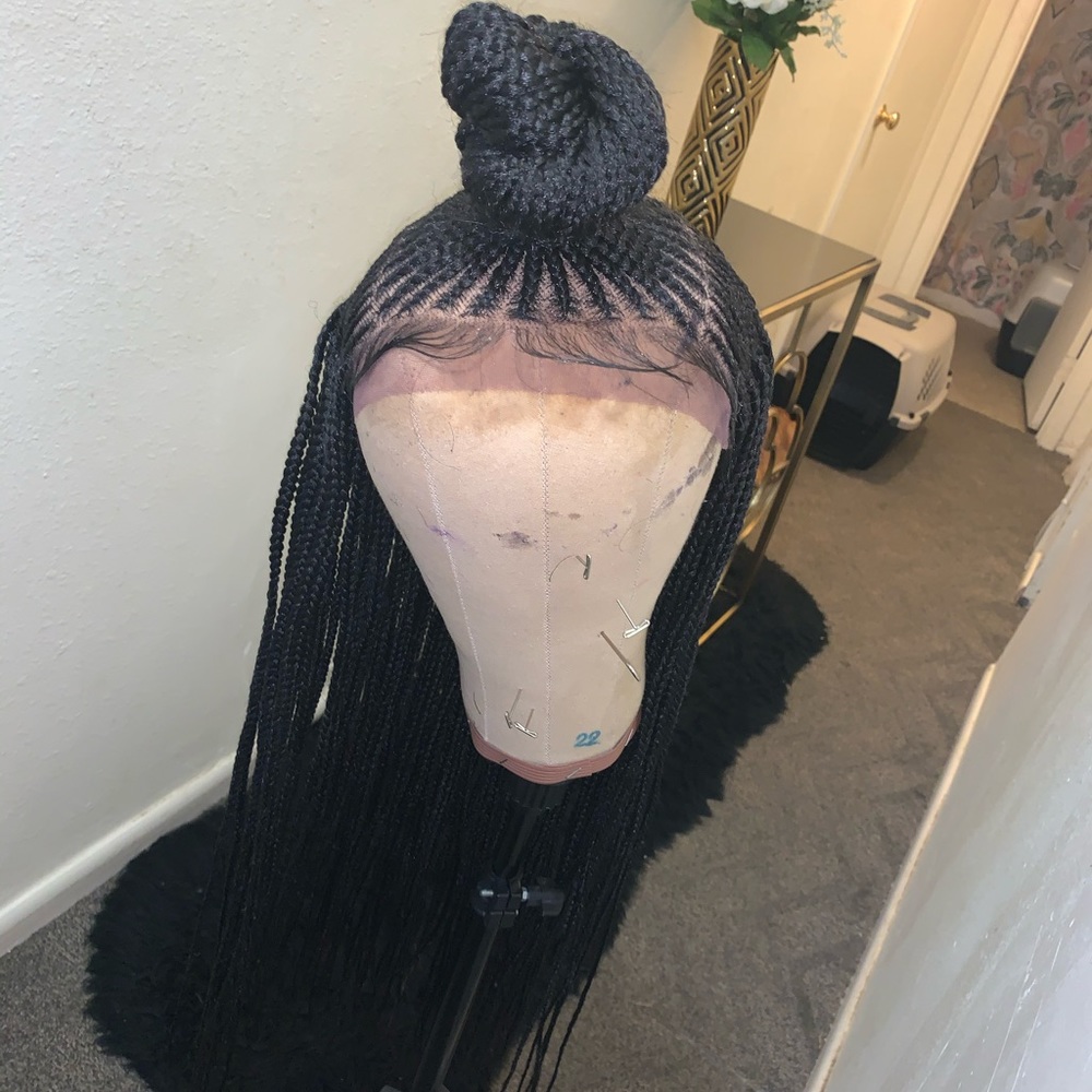 Braided lace wig